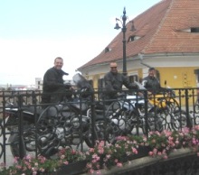 BMW GS rented in Sibiu, on Liars Bridge